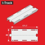 Hacker-Model HCTMC24172 - H0 - Gerade Segment, 1-gleisig für Märklin C, 80 x 171,7 mm (6 Stück)